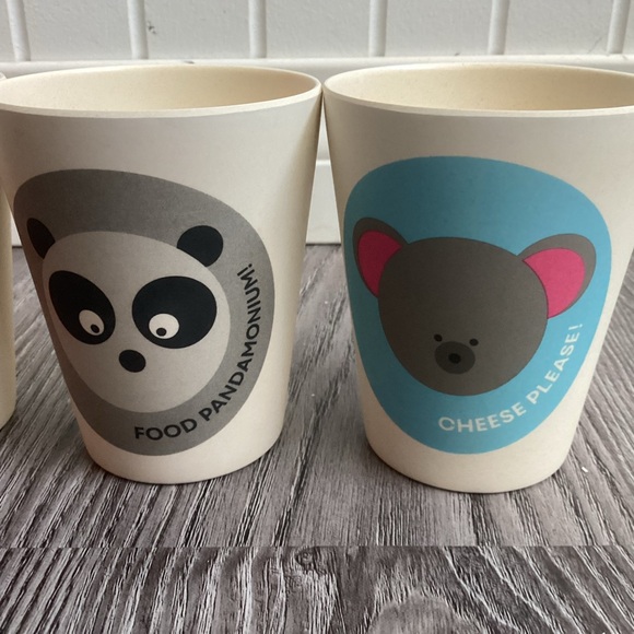 Red Rover Bamboo Animal Kids Drinking Cups, Set of 4 - Picture 8 of 9
